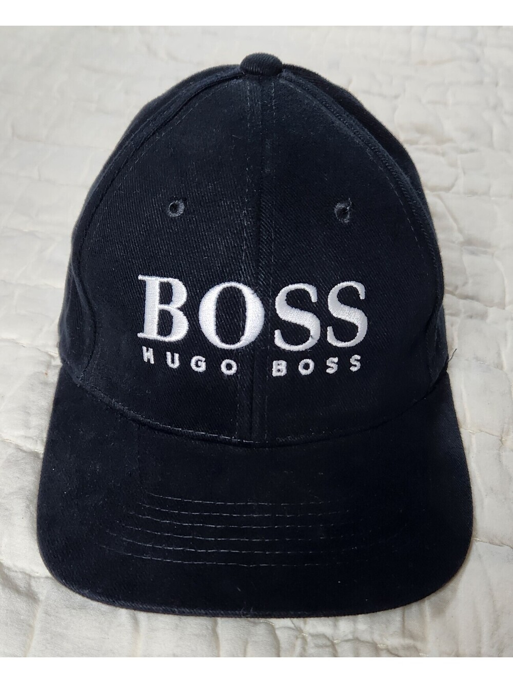 Rare Factory Sample Vintage New HUGO BOSS Cap Black Metal Slider